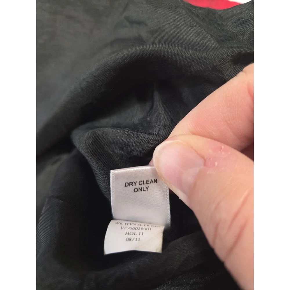 Banana Republic Red Black Abstract Print Sheath Dress Size 0 Sleeveless Lined... - Picture 11 of 11